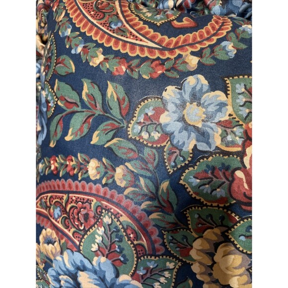 Dramatic Floral Waverly Pillow Ruffled Vintage Roses Paisley Luxury - Picture 5 of 8